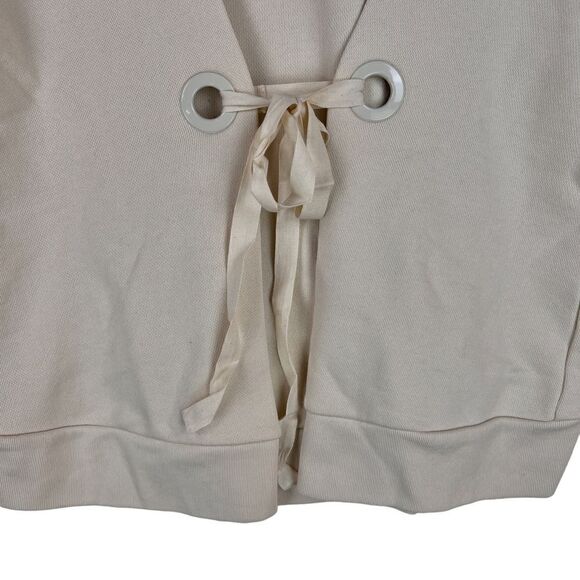 New Joseph Women Sweater 100% Cotton Pullover Loop Back Eyelet Sweatshirt US XL - Picture 5 of 13